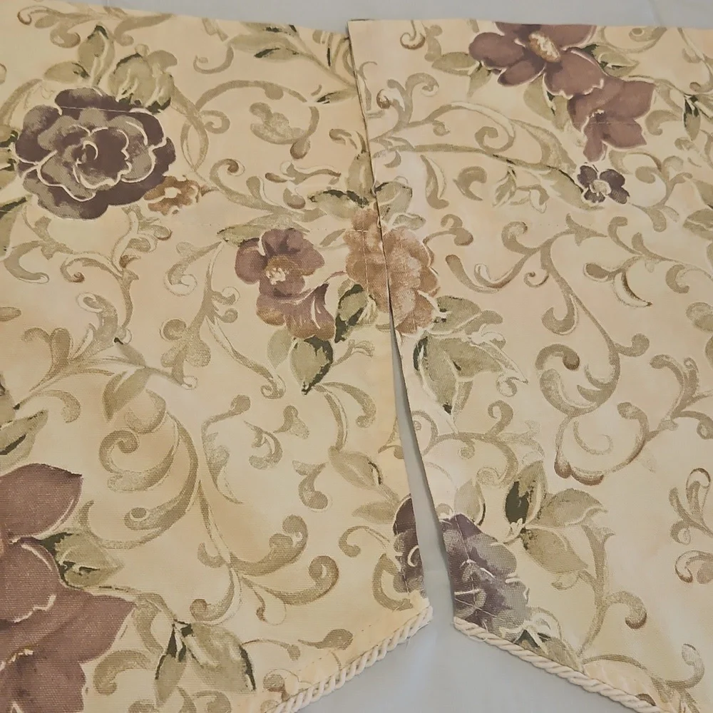 Floral Valance SET of One Window 2 Pieces Included 40x24x36